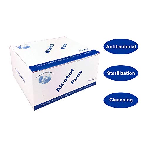 Toallitas Alcohol 6x6cm 75% De Alcohol Isopropílico Desinfección Para Hogar Oficina Médico,100 Unidades