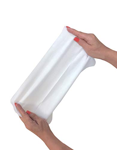 Toallitas de baño en seco perfumadas DYMACARE | Paños húmedos para adultos de primera calidad sin enjuague aptos para microondas | con aloe vera, látex, lanolina y sin alcohol (paquete de 8 toallitas)