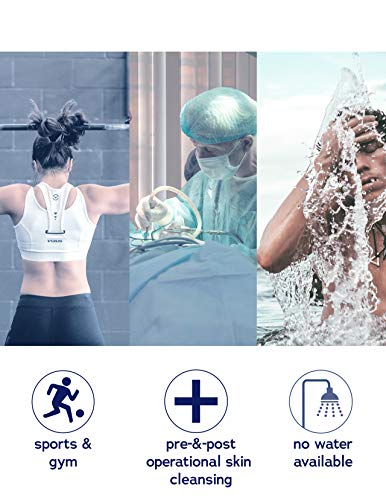 Toallitas de baño para limpieza personale en la cama sin fragancia DYMACARE - Manopla para adultos sin enjuague y para microondas - con Aloe Vera, látex, lanolina y sin alcohol (pack de 8 toallitas)