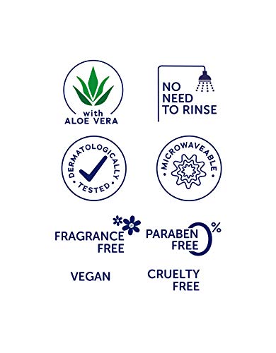 Toallitas de baño para limpieza personale en la cama sin fragancia DYMACARE - Manopla para adultos sin enjuague y para microondas - con Aloe Vera, látex, lanolina y sin alcohol (pack de 8 toallitas)