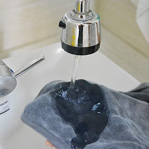 Toallitas Desmaquillantes Microfibra Lavable y Reutilizable Guante Desmaquillante Facial Integrado Toalla Desmaquillante Facial Toalla Cara Makeup Remover Face Cloths 3Piezas Gris