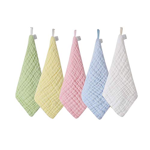 Toallitas para bebés de muselina para bebés recién nacidos - Toallitas extra suaves de algodón orgánico natural - Toallita para toalla facial para pieles sensibles