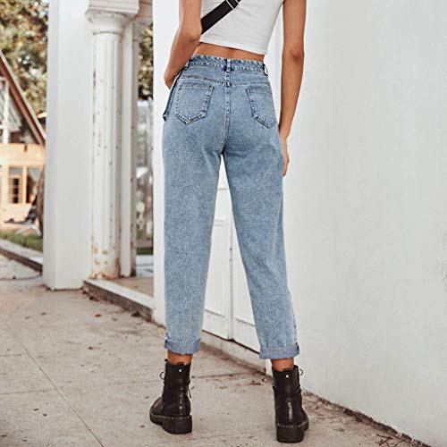 Toamen Jeans Pantalones Pitillo Ajustados Vaqueros de Bolsillo elásticos Pantalones Casuales de Mezclilla de Cintura Alta