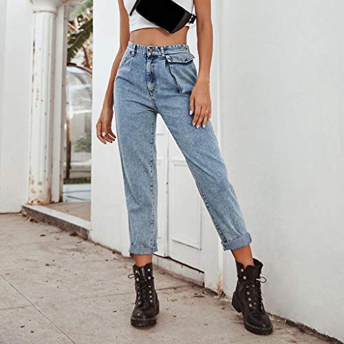 Toamen Jeans Pantalones Pitillo Ajustados Vaqueros de Bolsillo elásticos Pantalones Casuales de Mezclilla de Cintura Alta