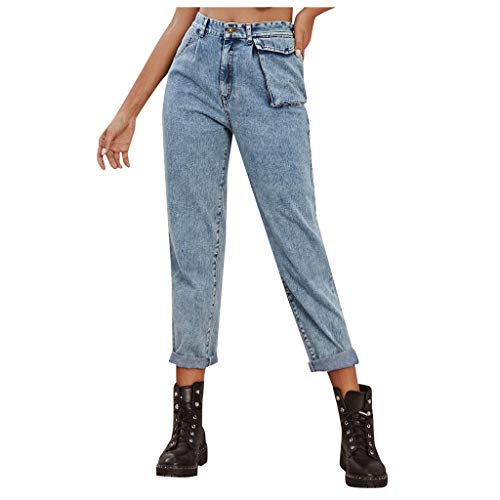 Toamen Jeans Pantalones Pitillo Ajustados Vaqueros de Bolsillo elásticos Pantalones Casuales de Mezclilla de Cintura Alta