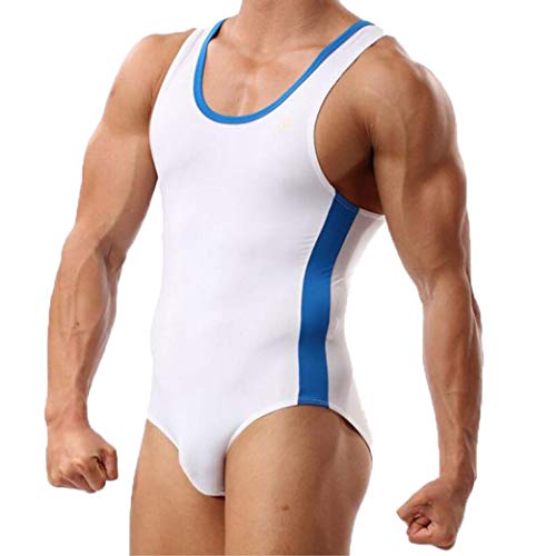 TOBEEY Body de Hombre Traje de Lucha Traje de baño de compresión Mono Slim Body Shapers