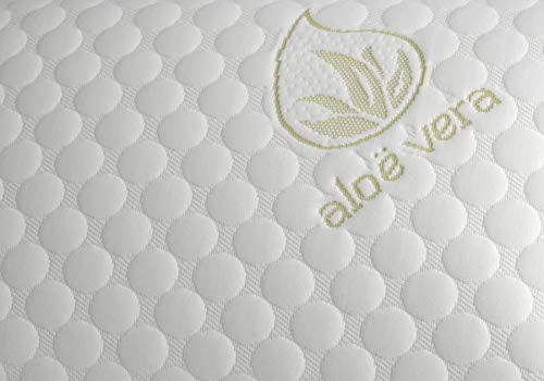 Todocama - Almohada viscoelástica Aloe Vera con Copos 100% viscoelásticos. Tejido Strech Aloe Vera. Termoregulable. Firmeza Media - Alta. Fabricado en España. (Pack 2 x 75 cm)
