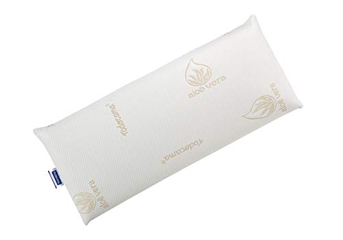 Todocama - Almohada viscoelástica, Antiácaros y Antibacterias. Núcleo Compacto. Doble Funda con Cremallera. Tejido Aloe Vera. Termorregulable adaptabilidad al Cuello. (70 cm)