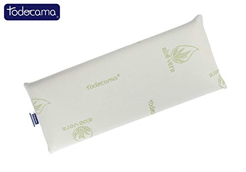 Todocama - Almohada viscoelástica, núcleo Compacto. Doble Funda con Cremallera. Tejido Aloe Vera Plus. Termorregulable adaptabilidad al Cuello. (150 cm)