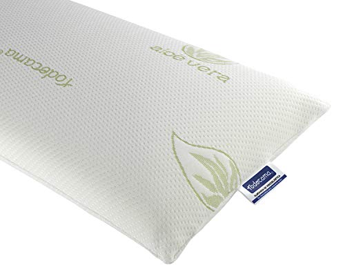 Todocama - Almohada viscoelástica, núcleo Compacto. Doble Funda con Cremallera. Tejido Aloe Vera Plus. Termorregulable adaptabilidad al Cuello. (75 cm)