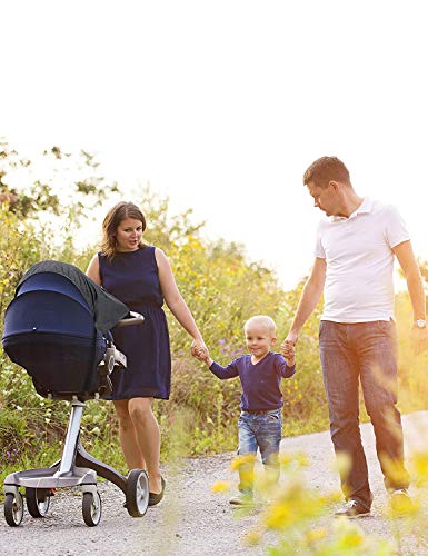 Toldo Silla De Paseo Con Tragaluz y alas Enrollables - Bebés Parasol Toldo Cochecitos Ajustable,Protector Solar para Cochecitos con Protección UV 50+ y Función de Persiana Enrollable (Gris)