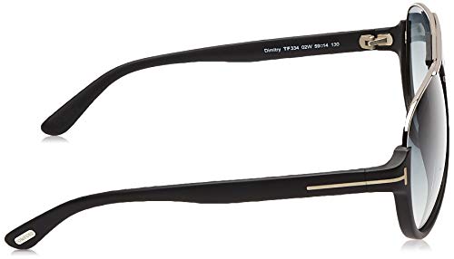 Tom Ford FT0334 02W 59 Monturas de gafas, Negro (Negro OpacoBlu Grad), 59.0 para Hombre