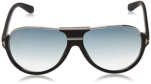 Tom Ford FT0334 02W 59 Monturas de gafas, Negro (Negro OpacoBlu Grad), 59.0 para Hombre