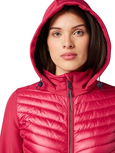 Tom Tailor Trendy Hybrid Abrigo, Rojo (Cherry Granita 12270), X-Large para Mujer