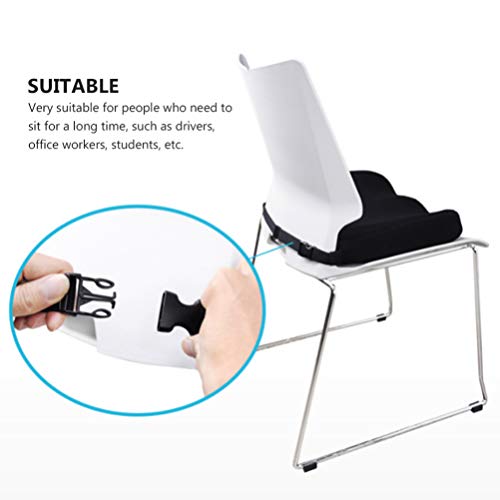 Tomaibaby Cojín de Asiento de Oficina Cojín de Espuma de Memoria Cojín de Coxis Respirable Cojín de Asiento de Hemorroides Almohadilla de Ciática para Silla de Ruedas de Coche Silla de