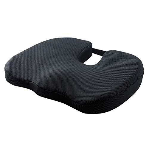 Tomaibaby Cojín de Asiento de Oficina Cojín de Espuma de Memoria Cojín de Coxis Respirable Cojín de Asiento de Hemorroides Almohadilla de Ciática para Silla de Ruedas de Coche Silla de
