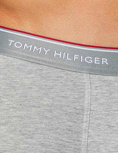 Tommy Hilfiger 3p Trunk Bóxer, Negro (Black/Grey Heather/White 004), Small (Pack de 3) para Hombre