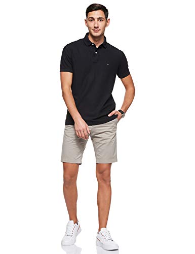 Tommy Hilfiger Core Hilfiger Regular Polo, Negro (Flag Black 060), Small para Hombre