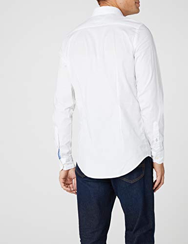 Tommy Hilfiger Core Stretch Slim Poplin Shirt Camisa, Blanco (Bright White 100), XX-Large para Hombre