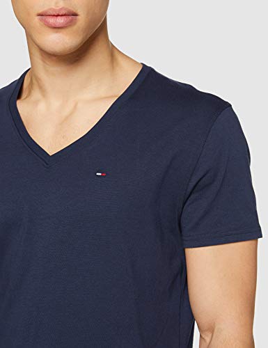 Tommy Hilfiger Original Jersey Camiseta, Azul (Black Iris 002), Small para Hombre