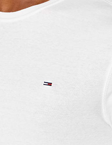 Tommy Hilfiger Original Rib Camisa, Blanco (Classic White 100), Small para Hombre