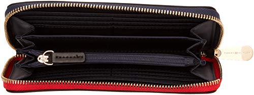 Tommy Hilfiger Poppy Lrg Za Wallet, Cartera para Mujer, Negro (Black)