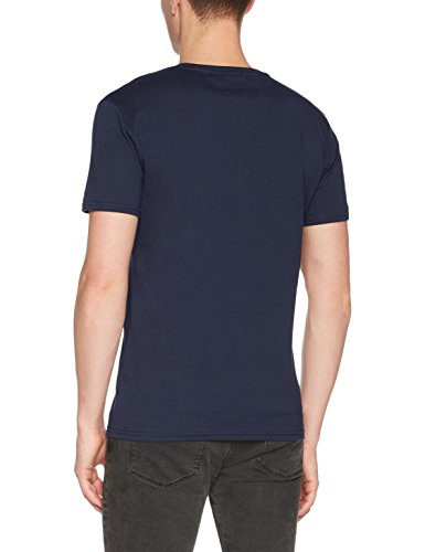 Tommy Hilfiger Regular C Camiseta con Cuello Redondo, Azul (Black Iris), M para Hombre