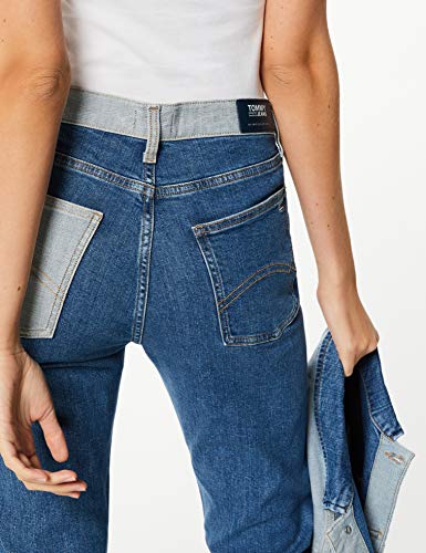 Tommy Jeans Mujer Izzy High Rise Slim Ankle Slim Jeans, Azul (TJ DENIM COLORBLOCK 1A4), W28/L30