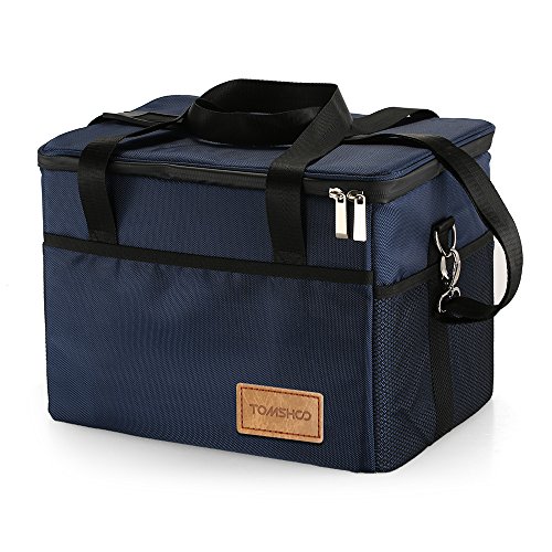 TOMSHOO Bolsa Térmica Plegable de Gran Capacidad Caja de Comida Portátil Impermeable para Picnic, Camping, Viaje en Coche 47L