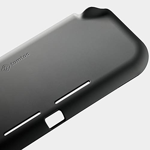 tomtoc Funda Silicona Líquida para Nintendo Switch Lite, Carcasa Silicona con【2 Pantalla Protectores】de Vidrio Templado, Case Anti-Choque/Rasguño, Cubierta para Switch Lite 2019, Gris