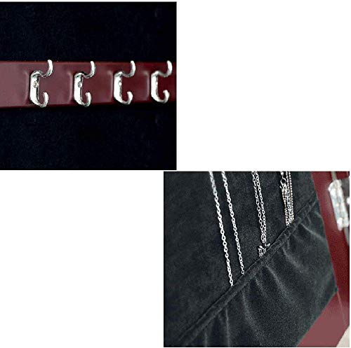 TONGSH Espejo con Cierre de joyería Consejo de Ministros, de Montaje en Pared joyería Organizador, for el Almacenamiento Collares Pendientes Cosméticos Guardarropa