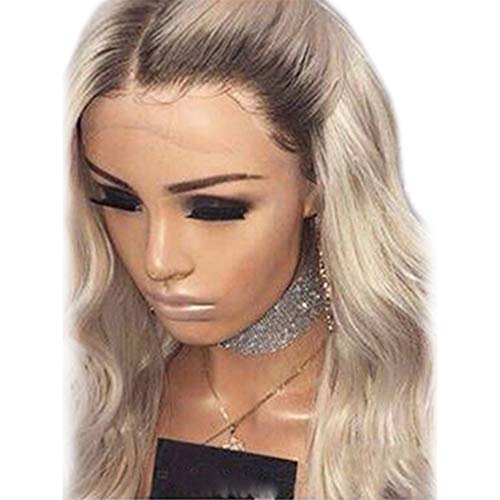 TONGXU Peluca de Pelo Largo Rizado Liso Natural Dorado Resistente al Calor Ajustable para Mujer Moda Cosplay Fiesta