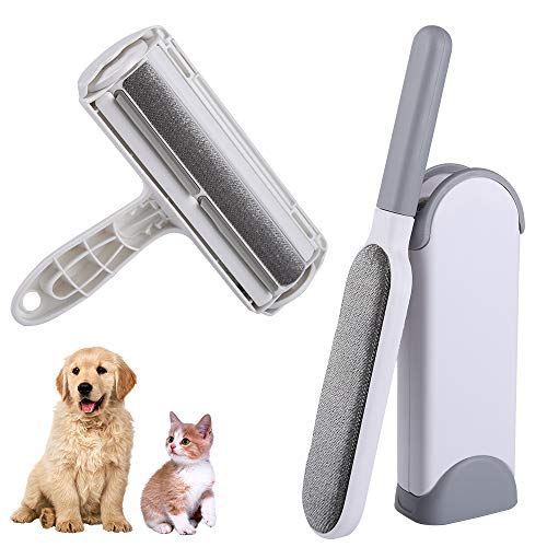 Tonsooze Quitapelos y Rodillos para Mascotas, Quitapelos para Mascotas Cepillo de Limpieza Quita Pelos Gato Y Perro para Limpiar la Ropa Alfombras de Sofá Muebles Coche (2pack)