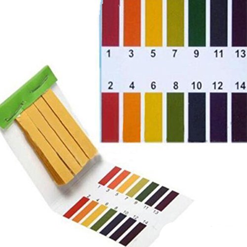 TOOGOO 3 set 240 Tiras Professional 1-14 pH papel de tornasol tiras de prueba ph cosmeticos agua suelo pH Test Tiras de papel con tarjeta de control