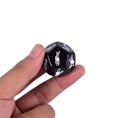 TOOGOO Adult Sex Love Game Negro Color Sex Dice para Juego de Mesa, Sexy Love Dice para Pareja Juego