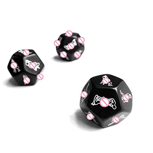 TOOGOO Adult Sex Love Game Negro Color Sex Dice para Juego de Mesa, Sexy Love Dice para Pareja Juego
