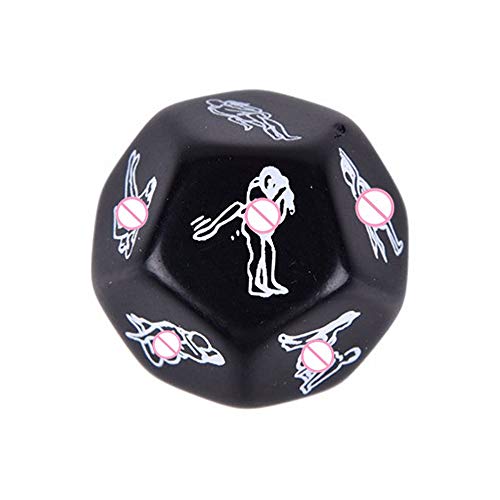 TOOGOO Adult Sex Love Game Negro Color Sex Dice para Juego de Mesa, Sexy Love Dice para Pareja Juego