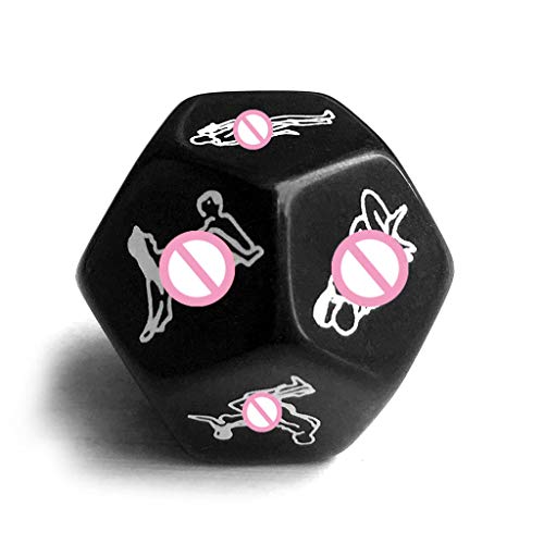 TOOGOO Adult Sex Love Game Negro Color Sex Dice para Juego de Mesa, Sexy Love Dice para Pareja Juego