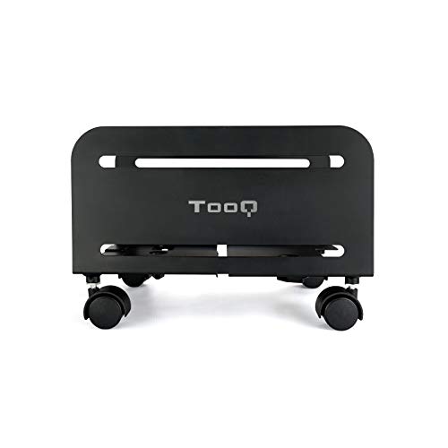 TOOQ Soporte para CPU DE Suelo con Ruedas UMCS0004-B Negro