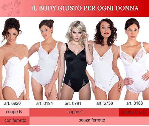 Top Comfort P6739 Body Reductoras Adelgazantes Mujer sin aro Copa C preformada Body Mujer Elegante Reductor y Moldeador Talla Grande (Blanco, 105C)