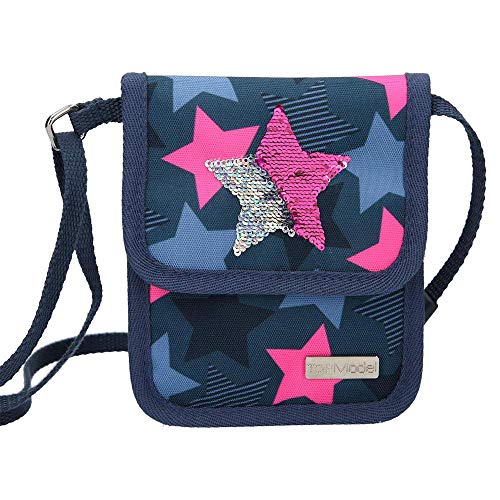 TOP MODEL Monedero Colgante Topmodelestrella de Lentejuelas Azul M Monedero, 25 cm, Multicolor