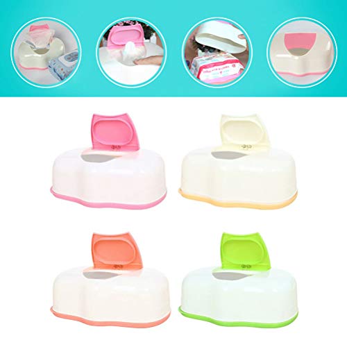 TOPBATHY Pequeña Cajita para Toallitas Húmedas Caja de Plástico para Toallitas Húmedas de Bebé (Verde)