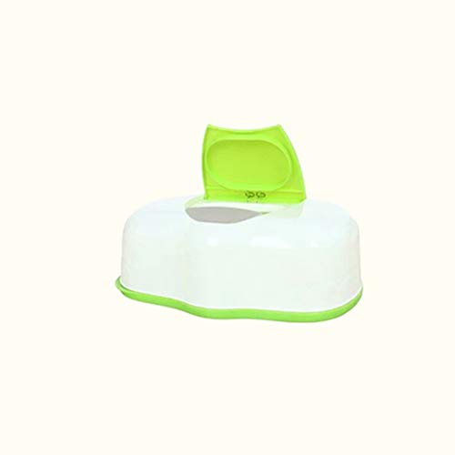 TOPBATHY Pequeña Cajita para Toallitas Húmedas Caja de Plástico para Toallitas Húmedas de Bebé (Verde)