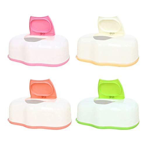 TOPBATHY Pequeña Cajita para Toallitas Húmedas Caja de Plástico para Toallitas Húmedas de Bebé (Verde)