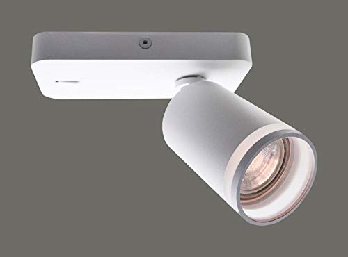 Topmo-plus cabecera lampara de pared GU10 Lampe cama Luminaire de dormitorio Lámpara de pared interior applique de pared Interruptor /GU10 bombilla incluido/ 360 grados horizontal giratoria Blanco