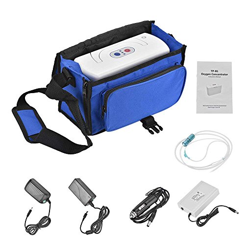 TOPQSC Generador de Concentrador de Oxígeno Portátil,Purificador de Aire de Oxígeno de Alta Pureza Del 90%, Para Uso Doméstico y Hospitalario (TP-B1)