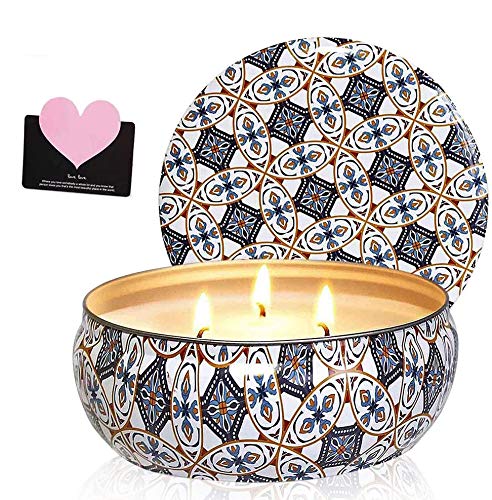 TOPSEAS Velas de Citronela Antimosquitos,425g Velas Aromaticas Perfumadas de Cera de Soja, Velas Repelentes de Insecto Mosquitos para Exteriores,Camping,Jardín 3 Mechas