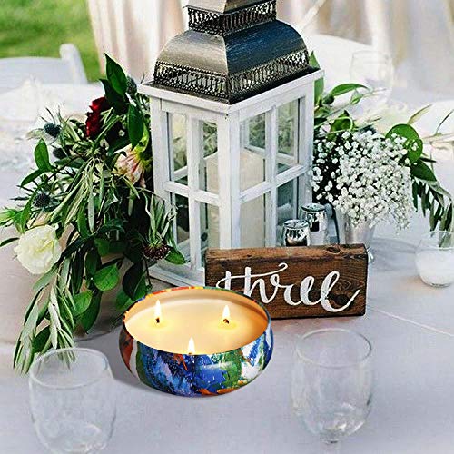 TOPSEAS Velas de Citronela Antimosquitos,425g Velas Aromaticas Perfumadas de Cera de Soja, Velas Repelentes de Insecto Mosquitos para Exteriores,Camping,Jardín 3 Mechas