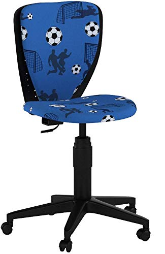 Topstar 70570CA40 S'cool 3 - Silla giratoria Infantil, Color Azul/tapizado con Estampado de fútbol