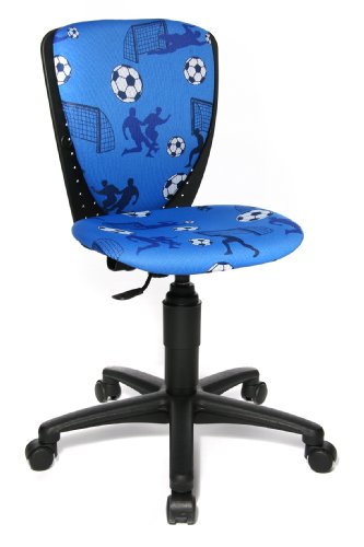 Topstar 70570CA40 S'cool 3 - Silla giratoria Infantil, Color Azul/tapizado con Estampado de fútbol